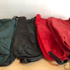 LOT of 4 Super Deluxe Nylon Stuff Bags with Handles & Drawstrings #F76